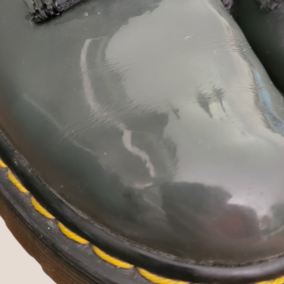 Dr Martens Gray Patent Leather Boots - Picture 7 of 7